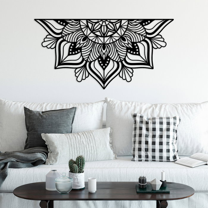 Wallity Mandala-S-1 Accesorio de Pared Decorativo de Metal Negro